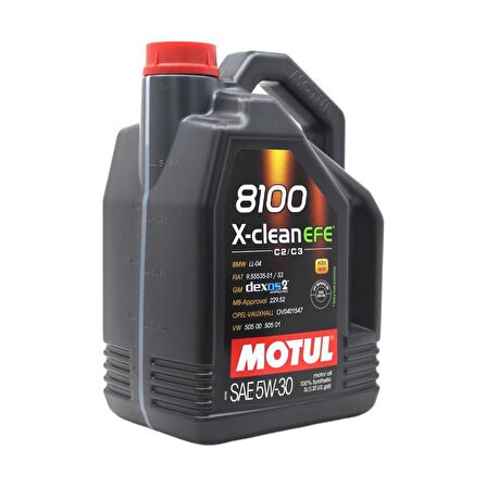 Motul 8100 X-Clean EFE 5W-30 5 Lt Tam Sentetik Motor Yağı