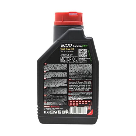 Motul 8100 X-Clean EFE 5W-30 1 Lt Tam Sentetik Motor Yağı