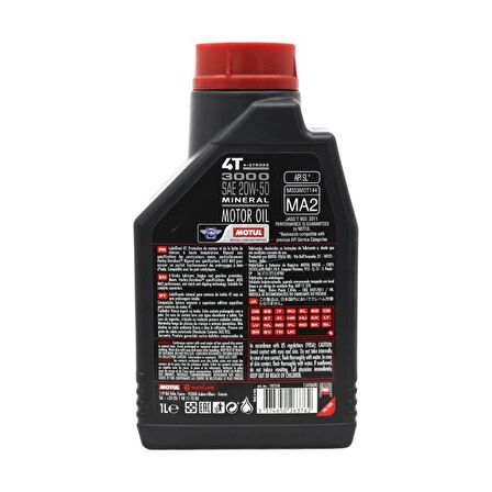 Motul 3000 20W-50 4T 1 Lt 4 Zamanlı Motosiklet Motor Yağı