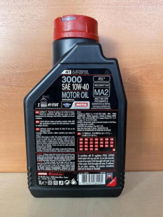 MOTUL 3000 4T 10W-40 1LT