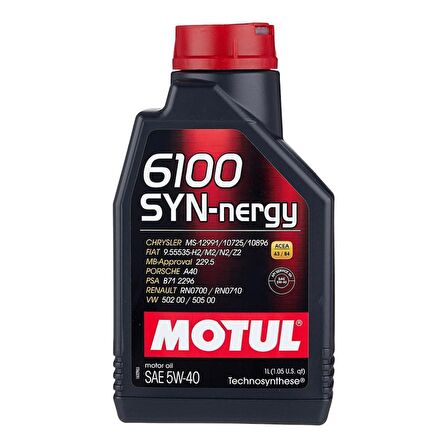 Motul 6100 SYN-Nergy 5W-40 1 Lt Dizel Benzinli Motor Yağı