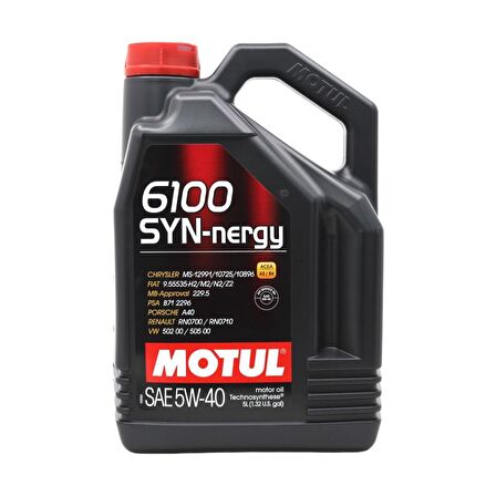 Motul 6100 SYN-Nergy 5W-40 5 Lt Dizel Benzinli Motor Yağı