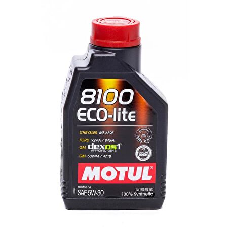 Motul 8100 Eco-Lite 5W-30 1 Lt Tam Sentetik Motor Yağı