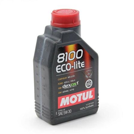 Motul 8100 Eco-Lite 5W-30 1 Lt Tam Sentetik Motor Yağı