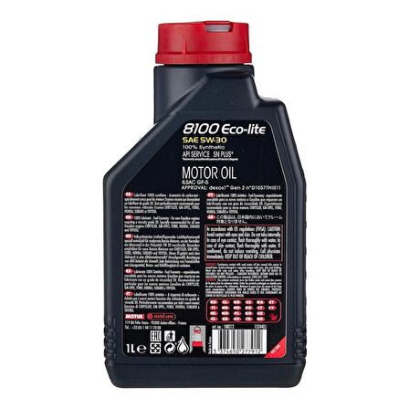 Motul 8100 Eco-Lite 5W-30 1 Lt Tam Sentetik Motor Yağı