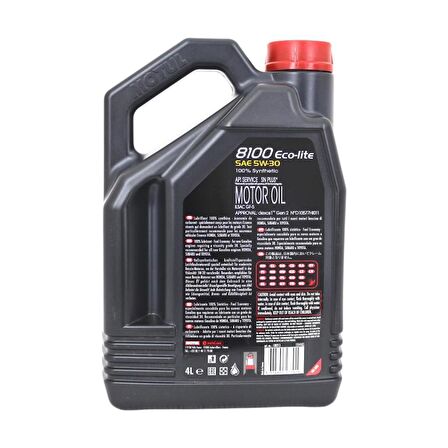 Motul 8100 Eco-Lite 5W-30 4 Lt Tam Sentetik Motor Yağı