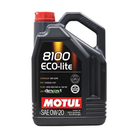 Motul 8100 Eco-Lite 0W-20 5 Lt Tam Sentetik Motor Yağı