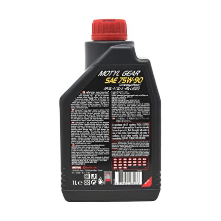 Motul MotylGear 75W-90 1 Lt Technosynthese Şanzıman Yağı