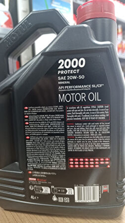 MOTUL 2000 PROTECT SAE 20W-50 MİNERAL API PERFORMANCE SL/CF 4 L