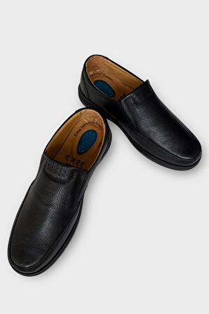 Erkek Günlük Hakiki Deri Ortopedik Ayakkabı SİYAH