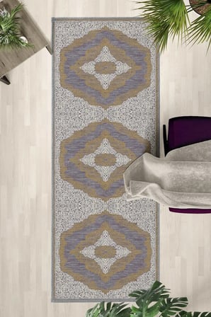 Hanedan Modern Dijital Baskı Yıkanabilir Kaymaz Yolluk Halı