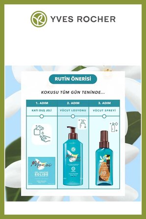 Nemlendirici Vegan SLS SLES İçermez Egzotik Koku Monoi Katı Duş Jeli 100 gr