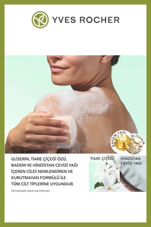 Nemlendirici Vegan SLS SLES İçermez Egzotik Koku Monoi Katı Duş Jeli 100 gr