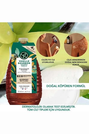 Egzotik Vanilya Vegan Duş Jeli Paketi 600 ml Yedek Şişe + 400 ml Nemlendirici