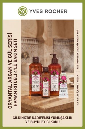 Argan Gül Özlü Oryantal Vücut Bakım Seti 400 ml Duş Jeli + 100 ml Vücut Yağı