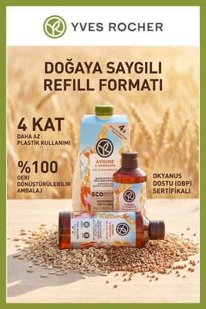 Yulaf ve Karabuğday Özlü 3'lü Duş Seti 400 ml Jel + 600 ml Refill + Vegan Katı Sabun