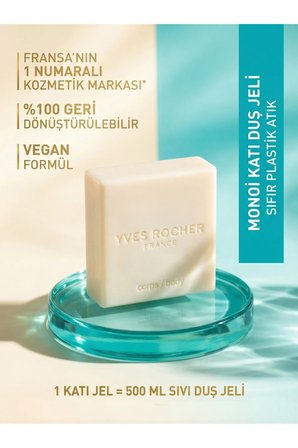 Katı Duş Jeli Monoi Nemlendirici Vegan SLS SLES İçermez Tüm Ciltler 100 g