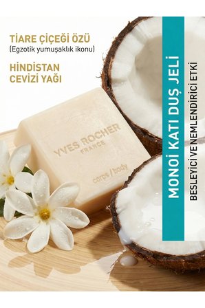 Katı Duş Jeli Monoi Nemlendirici Vegan SLS SLES İçermez Tüm Ciltler 100 g