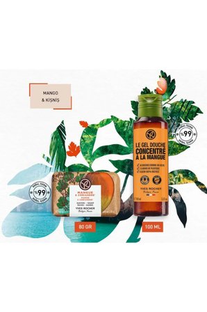 Canlandırıcı Mango- Kişniş Duş ve Bakım Seti - Duş Jeli 100ml + Katı Sabun 80 Gr
