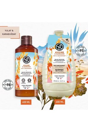 Yulaf Karabuğday Refill Duş jeli 600ml & Büyük Boy Duş Jeli 400ml 2'li Set