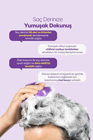 Saç Derisi Masaj Tarağı KUNDAL Shampoo Brush