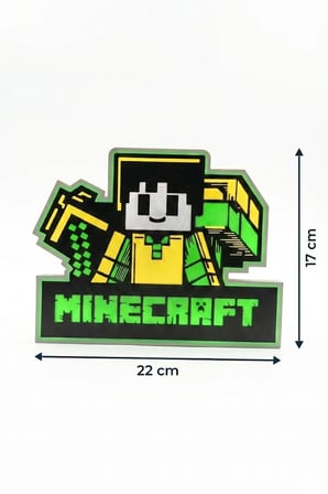 Minecraft Madenci Tasarımlı Dekoratif Aydınlatma Gece Lambası (22x17cm)