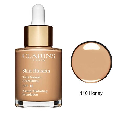 Clarins Skin Illusion Natural Hydrating Foundation 110 Honey Serum Fondöten