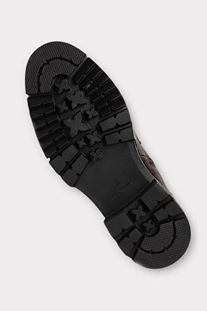 Erkek İçi Kürklü Hakki Deri Fermuarlı Kaydırmaz Termo Taban Bot KAHVERENGİ