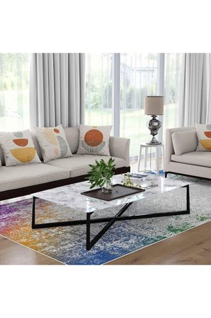 Kaymaz Taban Yıkanabilir Halı – Mutfak, Salon, Yatak Odası için Modern Dijital Baskı Halı (SLNHALI78