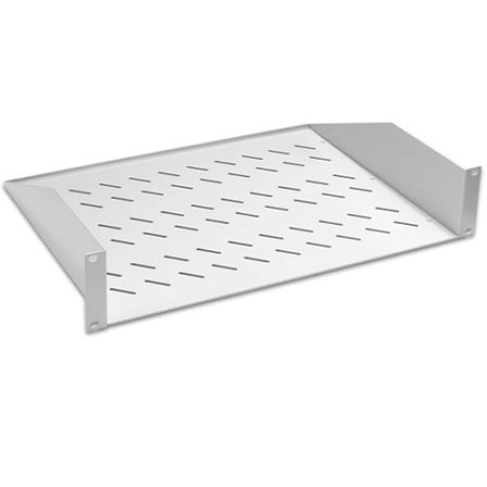 AGER Duvar Tip 19" 1U D250mm için Sabit Beyaz Kabinet Rafı AA-RMR01U25-A-B1