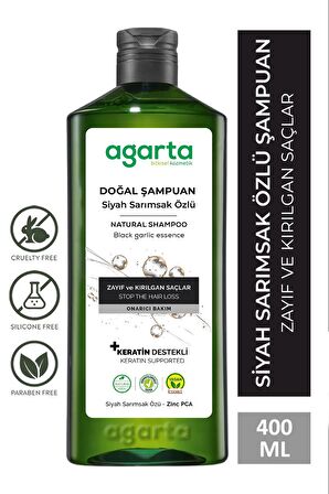 Agarta Doğal Saç Dökülmesine Karşı Siyah Sarımsaklı Şampuan 400 ml