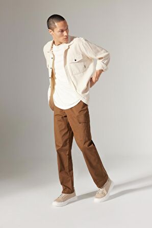 DeFacto Gabardin Pantolon Baggy Fit Düz Paça Cepli B3664AX23AUBN303