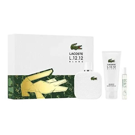 Lacoste L.12.12 Blanc Men Eau De Toilette Spray 100ml Set