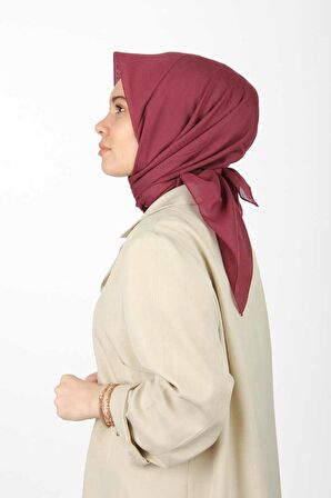 Aker Eşarp Kırmızı Kadın Düz Polyester Eşarp