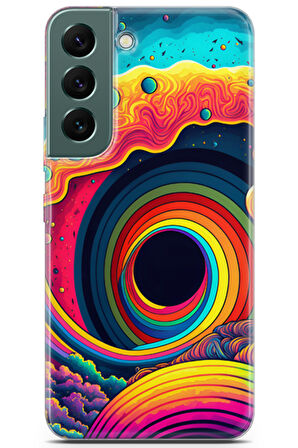 Samsung Galaxy S22 uyumlu Renkler 12 Darbe Emici Renk Sarmal Mavi