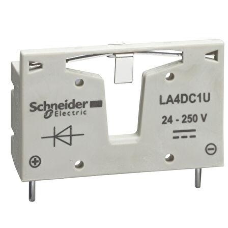 Schneider LA4DC1U TeSys D - süpresör modülü - diyotlar - 12...250 V DC 