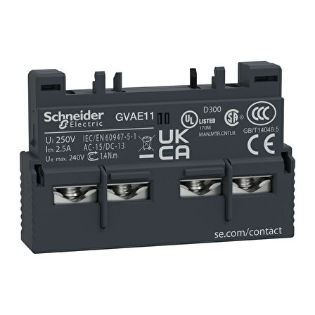 Schneider Electric GVAE11 1NA/1NK Motor Koruma Yardımcı Kontak