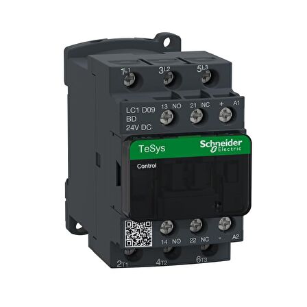 Schneıder,Kontaktor 4Kw 9A 24Vdc Lc1D09Bd