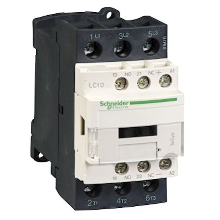 Schneıder,Kontaktor 18,5Kw 38A 24Vdc Lc1D38Bd