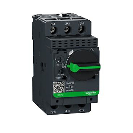 Schbeider Electric GV2P32 TeSys GV2 - Devre kesici - termal manyet - 24…32 A - vida kelepçesi terminalleri