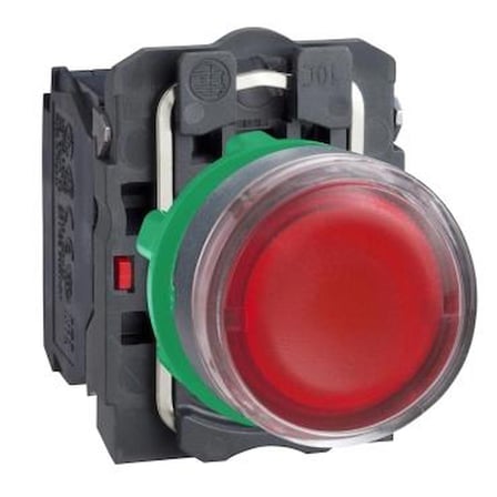 Schneider Xb5aw34b5 Kırmızı Eksiksiz Işıklı Yaylı Buton 22 1na+1