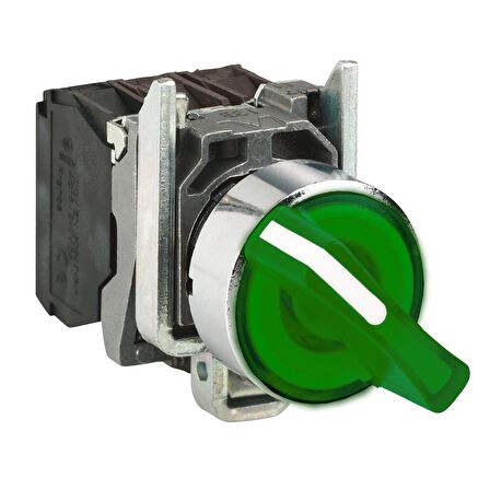 Schneider XB4BK133B5 Işıklı Yeşil Mandal Buton