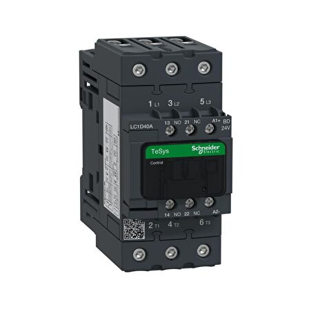 Schneıder,Kontaktor 18,5Kw 40A 24Vdc Lc1D40Abd