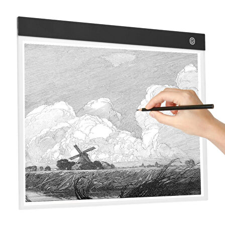 Monozone A3 LED Işıklı Çerçeve Çizim Tableti Dijital Grafik Sanat Animasyon Eskiz Çizim Kopyalama