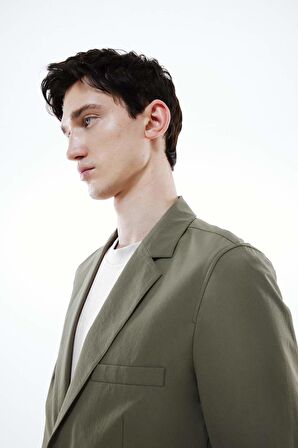 DeFacto Regular Fit Ceket Yaka Düğmeli Astarlı Basic Düz Blazer Ceket B7179AX24SPKH438