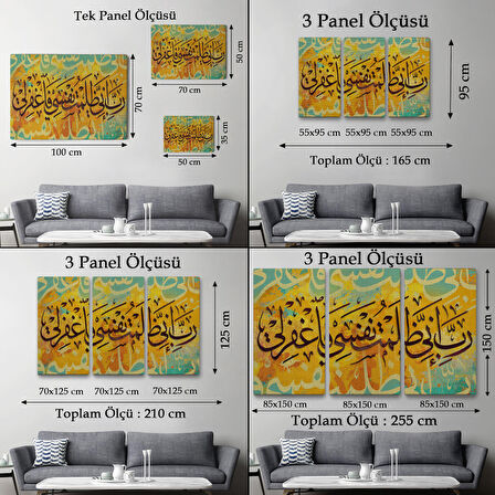 Rabbim, Ben Nefsime Zulmettim, Beni Bağışla (kasas Suresi 16.ayet) Yazılı Tablo -3391