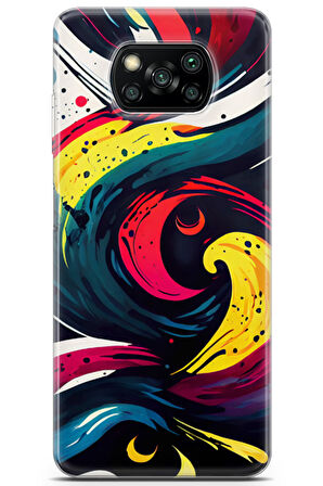 Xiaomi Poco X3 uyumlu Renkler 14 Renkli Tasarım Derin Renk Siyah