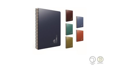 Platinum Spiralli Plastik Kapak Defter A4 80 Yaprak Çizgisiz (4 Lü Paket) 5687