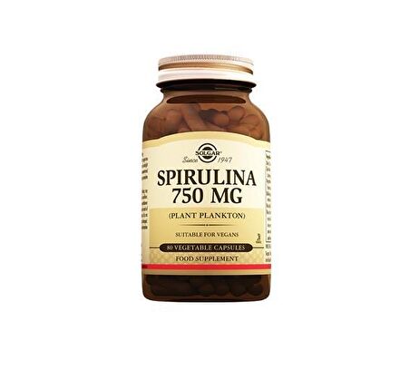 Solgar Spirulina 750 mg 80 Kapsül