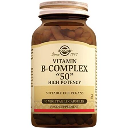 Solgar Vitamin B Complex 50 Bitkisel 50 Kapsül